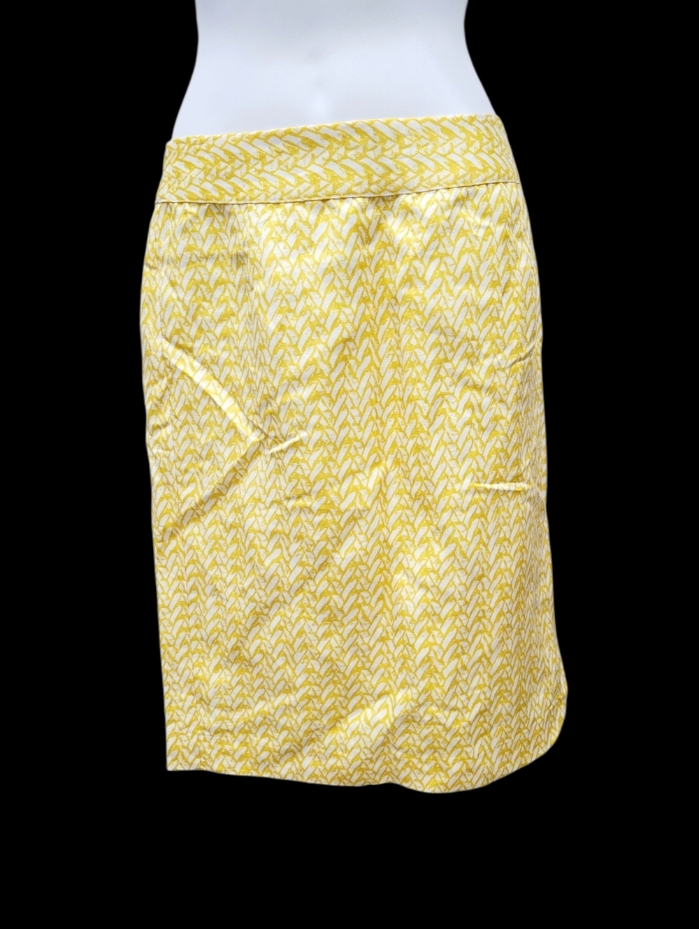 Banana Republic Yellow & White Skirt Dress Size: 4
